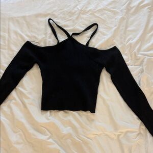 Cotton On Black Off-Shoulder Crop Top